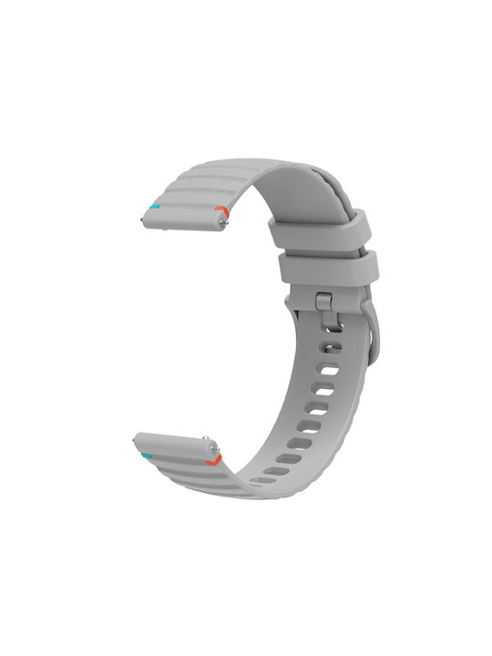 Wearable Strap Garmin Venu 3s Silicone Embossed Wave Style 18mm Grey