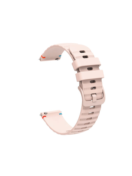 Garmin Venu 3s Silicone Embossed Wave Style 18mm Pink