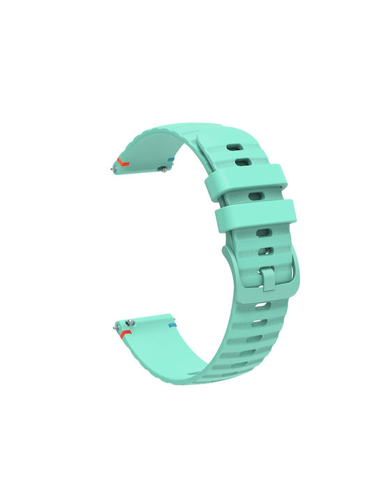 Garmin Venu 3s Silicone Embossed Wave Style 18mm Teal Green