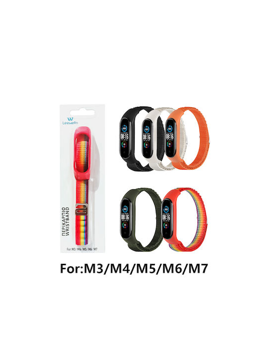 Leewello Fabric Orange Strap M3 M4 M5 M6 M7