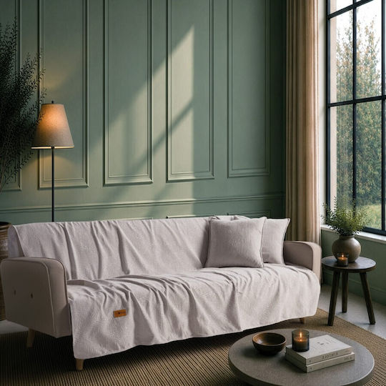 Teoran Bolton Ριχτάρι Πολυθρόνας Ζακάρ 180x150εκ. Light Grey