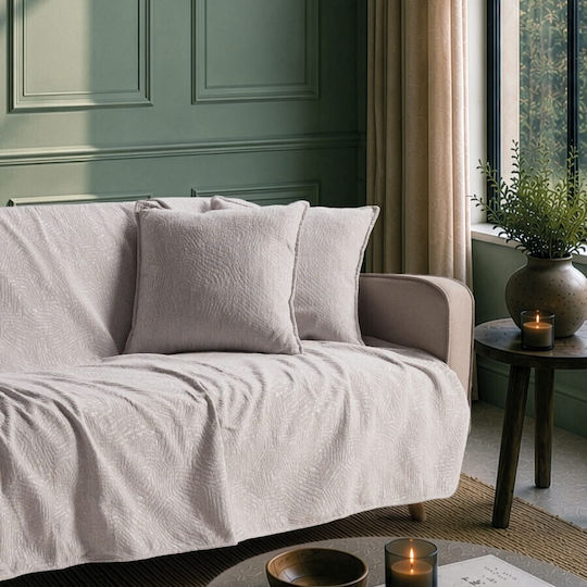 Teoran Bolton Ριχτάρι Πολυθρόνας Ζακάρ 180x150εκ. Light Grey