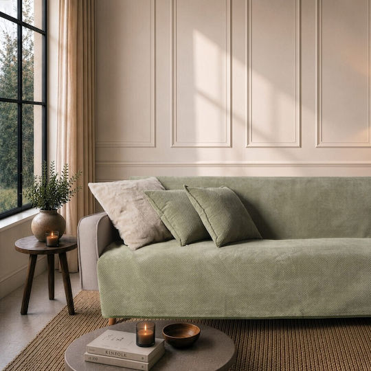 Teoran Pearl Τριθέσιου Καναπέ Π180xΜ300cm Sage Green Teoran Pearl Τριθέσιου Καναπέ Π180xΜ300cm Sage Green