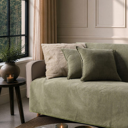 Teoran Pearl Sesselüberwurf 180x150cm Sage Grün