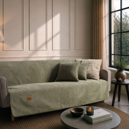 Teoran Pearl Sesselüberwurf 180x150cm Sage Grün