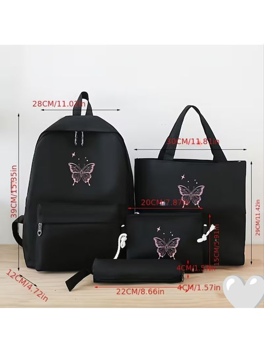 ShuShu Schulset Rosa Schmetterling + Schultertasche, Täschchen & Federmäppchen ShuShu Schulset Rosa Schmetterling + Schultertasche, Täschchen & Federmäppchen