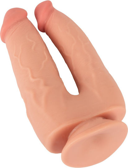 Nature Skin Biegbares Doppelter Dildo Mit Saugnapf Rosa