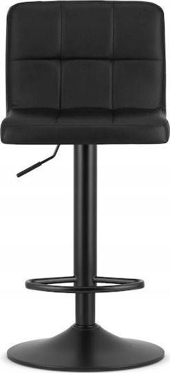 Prot Bar Stools with Backrest & Adjustable Height Black 2 Pieces 50x43x52 cm