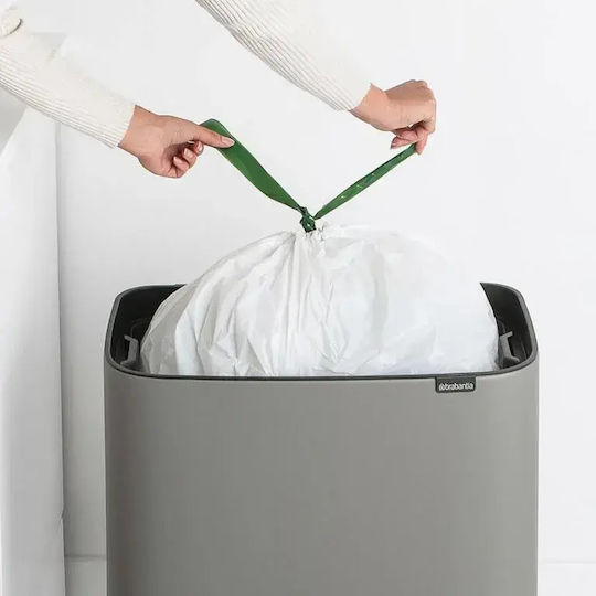 Brabantia Кош за боклук Пластмасов Push 36 л Сив
