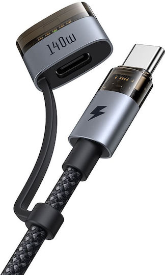 Mcdodo Магнитен / LED Кабел USB-C Мъжки - USB-C / Magsafe 3 240W PD Черен 2m CA-8860