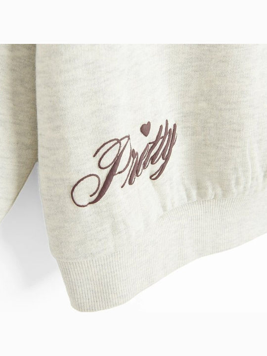 Fleece Kinder-Sweatshirt Beige
