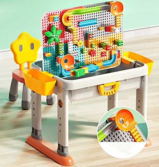 Lean Toys Τουβλάκια Τραπεζάκι 3 σε 1, για 3+ Ετών 55τμχ