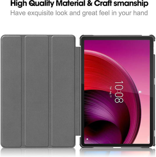 Калъф Книга Tri-fold Стойка Lenovo Tab M11 Xiaoxin Pad 11 2024 Тъмносин