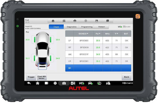 Autel Maxicom Mk906 Pro2-ts Tester Profesional de Diagnosticare Auto Codare ECU Tpms Adas Bi-direcțional Android 10.0 Can Fd Doip Android 10.0 4gb Ram 128gb Stocare Ecran de 8 Inch Baterie 11600 Mah