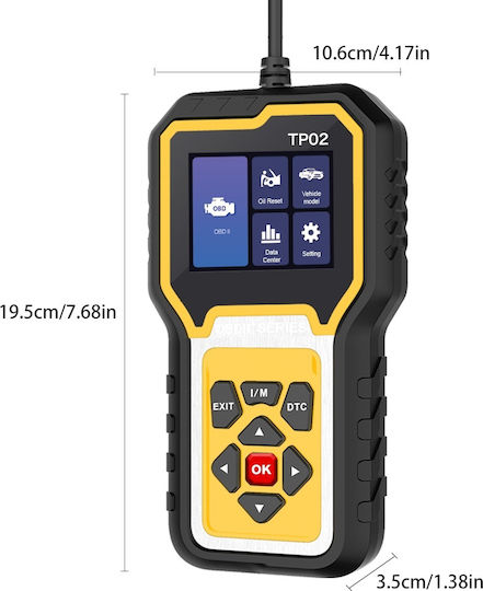 Techstar Tp02 Auto Diagnostic Tester Complete Obd2 System – Full Car Diagnosis Oil Reset Read Clear Dtc Live Data Information