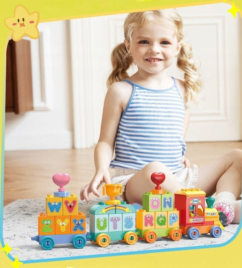 Cuburi de construit Mini Train pentru 3+ Ani 60 buc