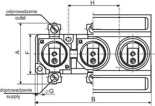 Eti-polam Elektrische Schalttafel-Zubehör Sicherungen Stand Ezn 25/3 Rága 3p Dii 25a 500v