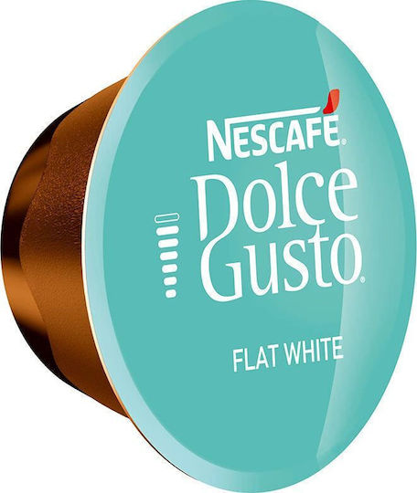 Nescafe Kaffeekapseln Espresso Flat White Karamell Kompatibel mit Maschine Dolce Gusto 16 Stück