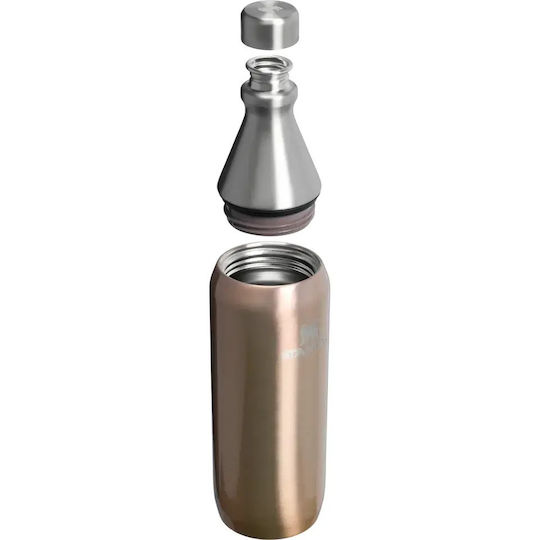 Stanley The All Day Slim Bottle Термос Бутилка От Неръждаема Стомана 600ml Бледо Златист Блясък
