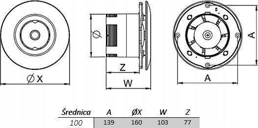 Awenta Ergovent Badezimmer Ventilator Weiß