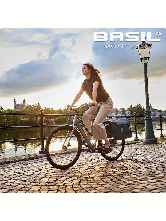 Basil Double Bicycle Rack Bag Brown
