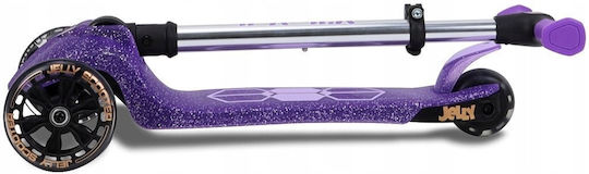 Milly Mally Детска Тротинетка Сгъваема Jelly С Три Колела с LED Осветление за 3+ Годишни Jelly Violet
