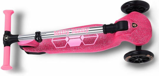 Milly Mally Kids Foldable Jelly 3-Wheel Scooter with LED Lighting for 3+ Years Pink