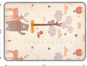 Milly Mally Kinder Animals Детски килим Сив 178x120cm