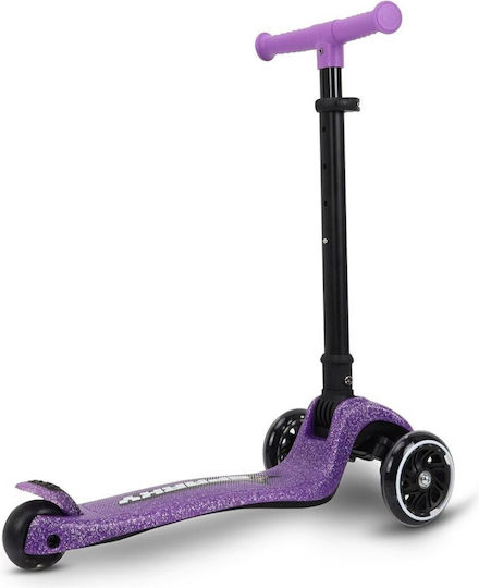 Milly Mally Детска Тротинетка Сгъваема Sparky С Три Колела С LED Осветление За 3+ Години Violet