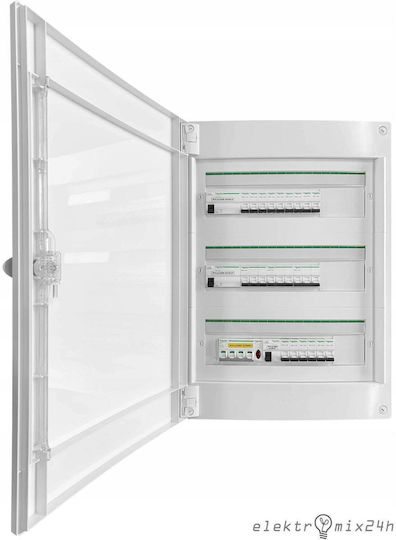 Schneider Electric Ηλεκτρολογικός Πίνακας Επιτοίχιος, 3 Σειρών, 18 Στοιχείων