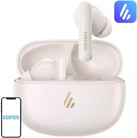 Edifier X5 Pro (Нова версия) In ear Безжични слушалки Акустични слушалки с Устойчивост на изпотяване и Калъф за зареждане Бежов