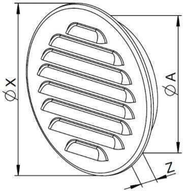 Awenta Vent Louver Round with Screen