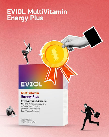EVIOL MultiVitamin Energie Plus Multivitamine für Energie 30 Weiche Kapseln