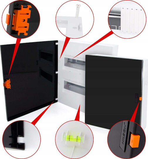 ELS Elektrotechnika Wall Mounted Electrical Fuse Box 1 Row 4 Elements