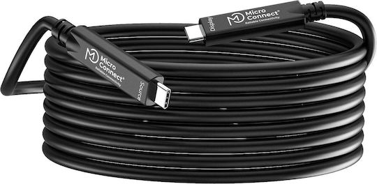 Microconnect Video Cable USB-C male - USB-C 60W Μαύρο 15m MC-USB3.2CC15-8K-OP