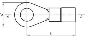 Ergom Electrical Terminal Ring with Insulation Copper E09KO-02010104900