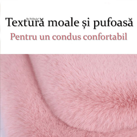 Perna Scaun Auto Confortabilă Material Pufos Aspect Blană Moale Nu Lasă Scame Păr Ideal Pentru Călătorii Lungi Persoane Petite 45x45 Cm Neagră Pristyle