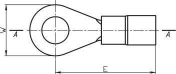 Ergom Electrical Terminal Ring with Insulation Copper E09KO-02010203100