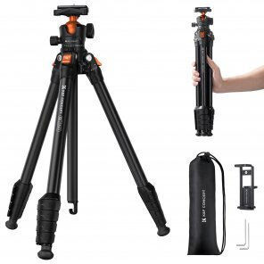 K&F Concept Aluminum Tripod with Spherical Head up to 45cm and 1.2kg Load