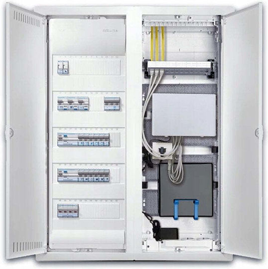 Hager Wall Mounted Electrical Panel, 4 Rows, 12 Elements W640xH305xD96.5mm