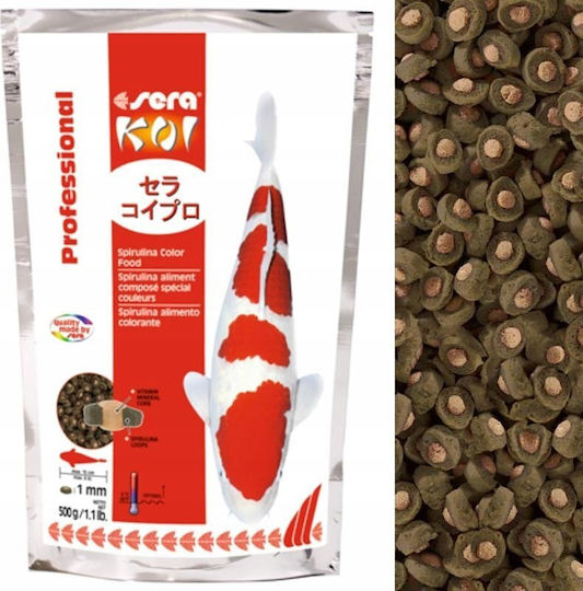Sera Koi Professional Spirulina Fischfutter für Süßwasserfische mit Spirulina 500g