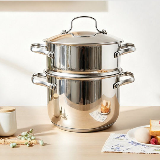 Swiss Haus Stainless Steel Shallow Steamer Pot 4lt / 18cm