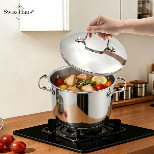 Swiss Haus Stainless Steel Shallow Steamer Pot 6lt / 20cm
