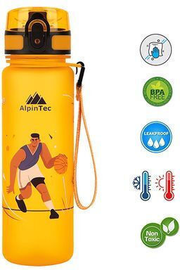 AlpinPro Plastic Kids Water Bottle Basket Orange 500ml