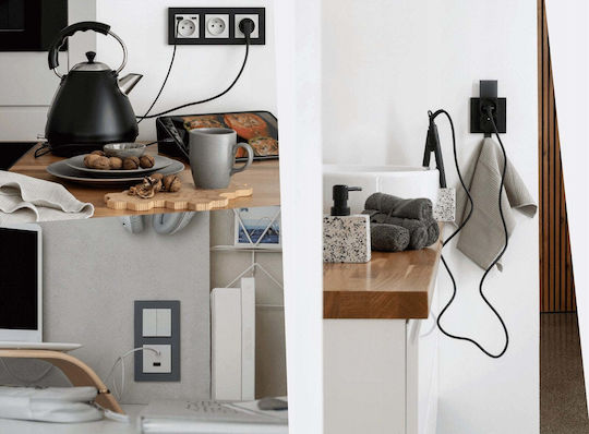 Kontakt-Simon Single Walled Power Socket Gold