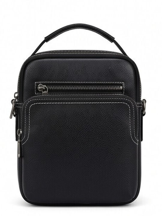 Herren Schulter / Crossbody Tasche Schwarz