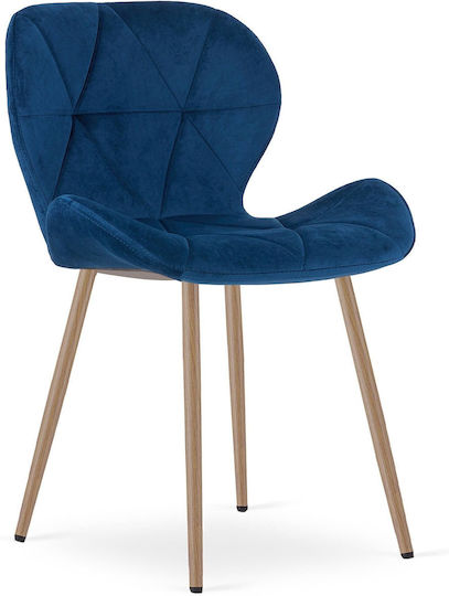 Mango Καρέκλες Τραπεζαρίας Βελούδινες Navy Velvet 2τμχ 61x52x41εκ.