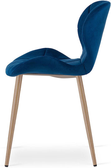 Mango Καρέκλες Τραπεζαρίας Βελούδινες Navy Velvet 2τμχ 61x52x41εκ.