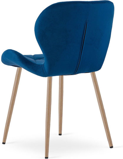 Mango Καρέκλες Τραπεζαρίας Βελούδινες Navy Velvet 2τμχ 61x52x41εκ.
