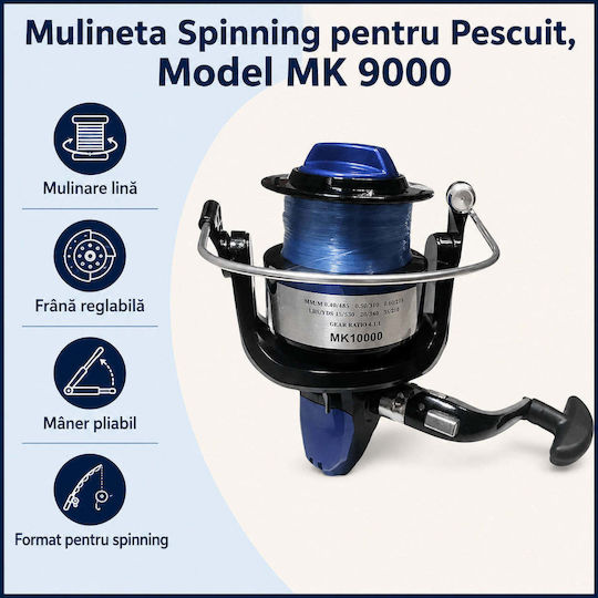 Mk 9000 Mulinetă de Pescuit pentru Spinning
